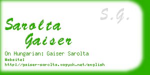 sarolta gaiser business card